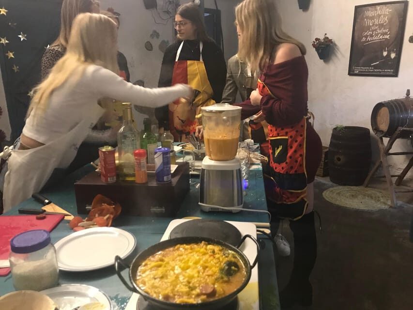 Local cooking class in Cordoba. Hands on: Salmorejo - Wine, bread, and the food notes that make it feel local